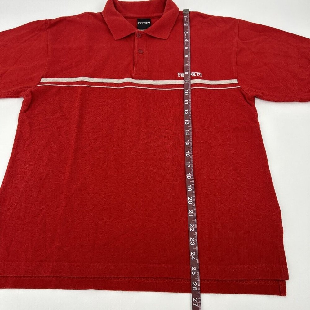 Ferrari Shirt Men's Large Red Short Sleeve Polo Embroidered Logo 2002 Vintage - Picture 7 of 10